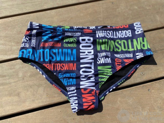 Мъжки бански BornToSwim Logo Brief Navy