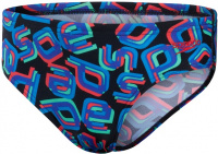 Бански за момчета Speedo Digi Allover 6.5cm Brief Boy Black/Lava Red/Neon Absinthe/Blue