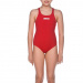 Тренировъчни бански за момичета Arena Solid Swim Pro junior red