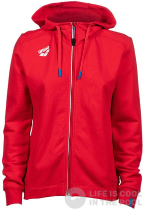 Arena Women Team Hooded Jacket Panel Red
