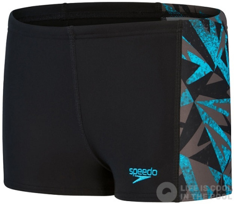 Speedo Hyper Boom Panel Aquashort Boy Black/Bolt/Dove Grey