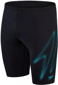 Speedo Hyper Boom Logo Placement Jammer Boy Black/Bolt