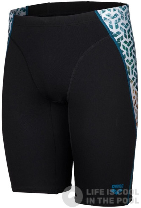 Arena Planet Water Swim Jammer Black/White Multi