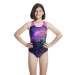 Speedo Digital Allover Splashback Girls Black/Flare Pink