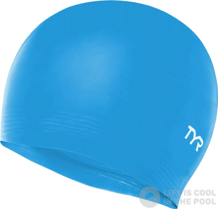 Tyr Latex Swim Cap Светло син