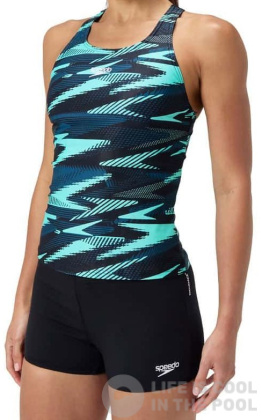 Speedo Hyperboom Tankini Black/Arctic Glass