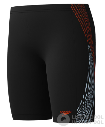 Speedo Placement Printed Jammer Boy Black/Orange