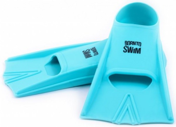 Плавници за плуване BornToSwim Junior Short Fins Turquoise