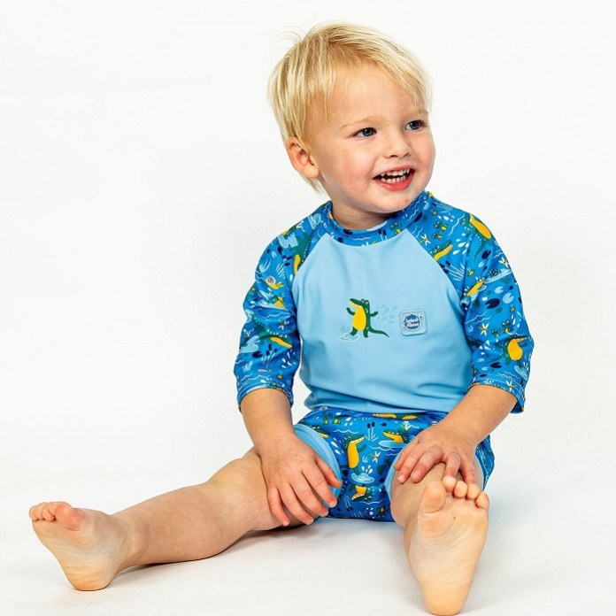 Splash About Happy Nappy Sunsuit Crocodile Swamp