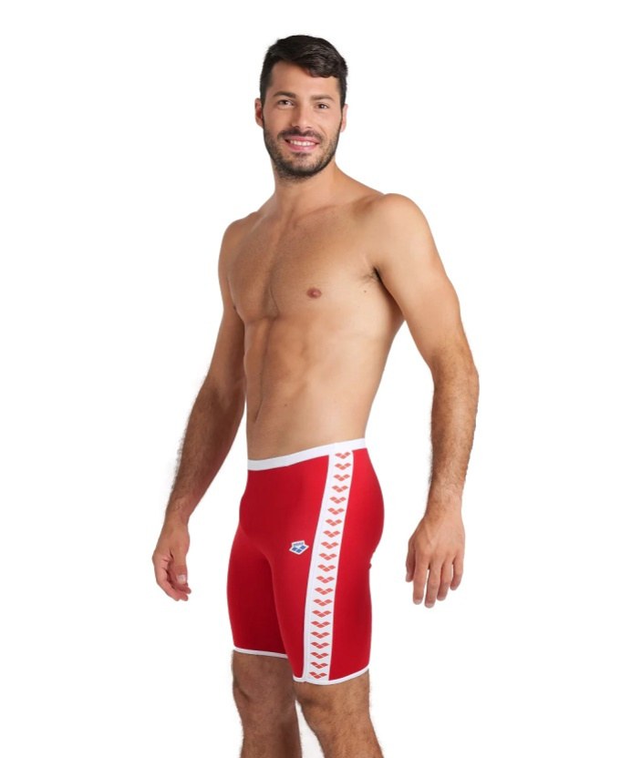 Arena Icons Swim Jammer Solid Red/White