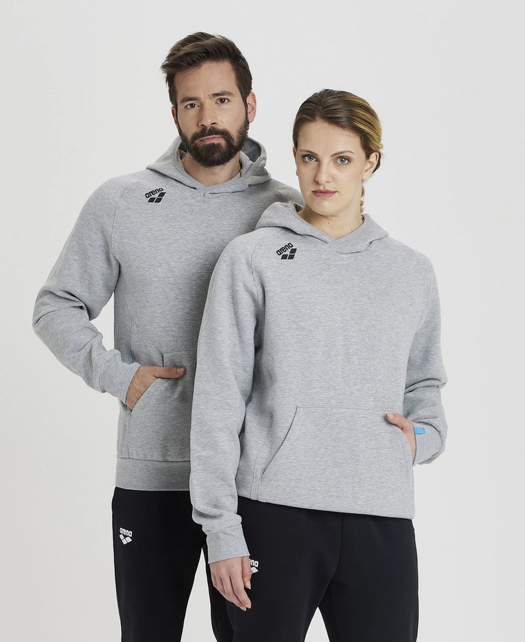 Arena Team Unisex Hooded Sweat Panel Medium Grey/Heather