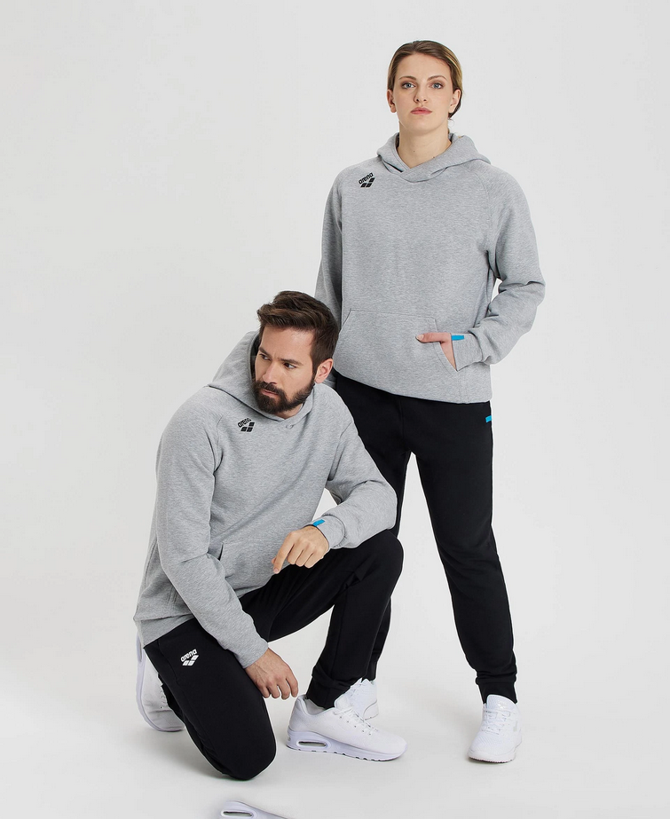 Arena Team Unisex Hooded Sweat Panel Medium Grey/Heather