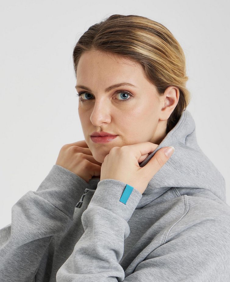 Arena Team Unisex Hooded Sweat Panel Medium Grey/Heather