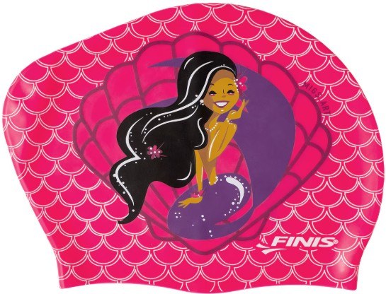 Finis Long Hair Silicone Cap Print Seashell