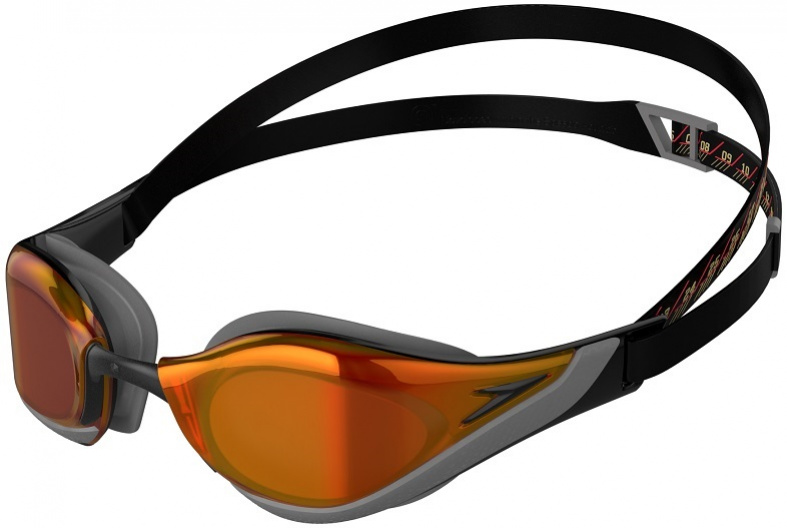 Speedo fastskin pure focus mirror черно/оранжев – Очила за плуване > Очила за плуване за възрастни