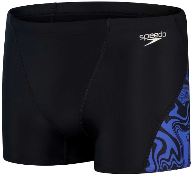 Speedo allover v-cut aquashort black/chroma blue m – uk34 – Бански костюми > Мъжки бански костюми > Aquashorts